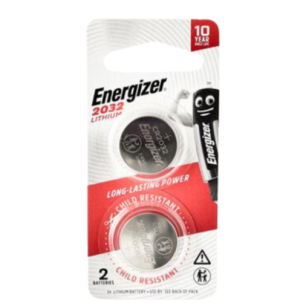 ENERGIZER LITHIUM 3V COIN 2032 2'S