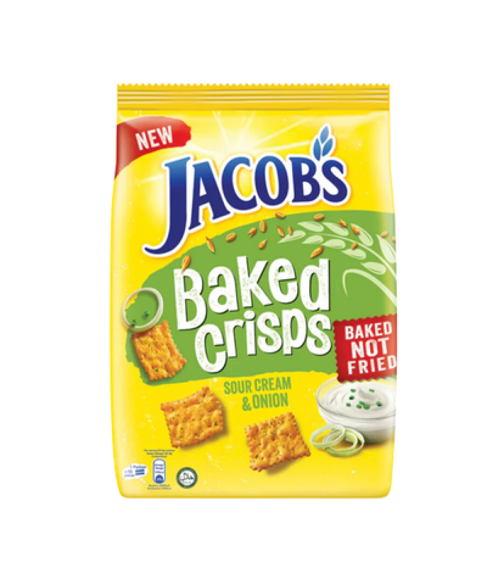 JACOB BAKED CRISPS 229G SOUR CREAM