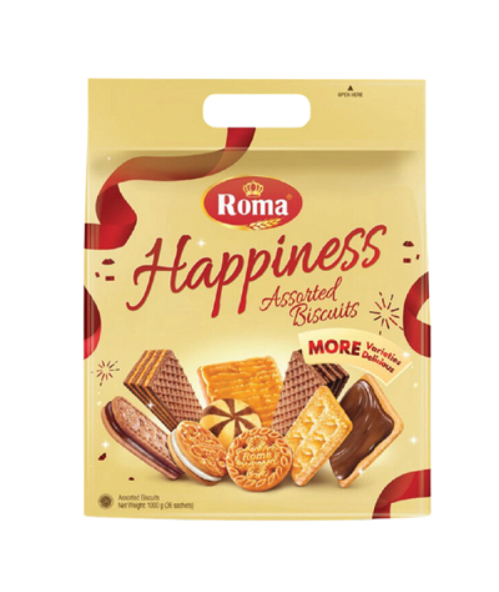 ROMA ASSORTED BISCUITS 1KG HAPPINESS (###) ROMA ASSORTED BISCUITS 1KG HAPPINESS (###)