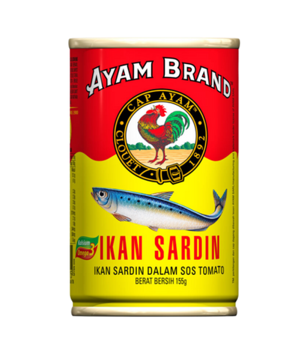 AYAM BRAND SARDINE IN TOMATO 155G JITNEY (###)