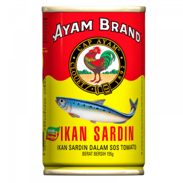AYAM BRAND SARDINE IN TOMATO 155G JITNEY (###)
