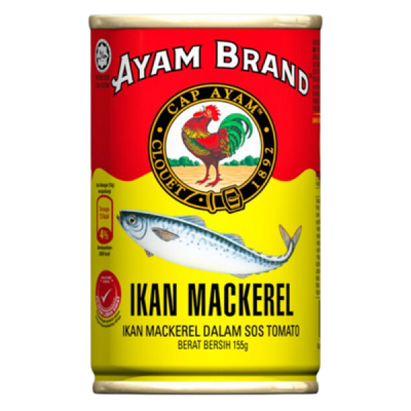 AYAM BRAND MACKEREL IN TOMATO 155G (JITNEY)(###)