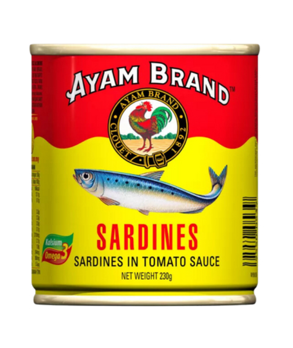 AYAM BRAND SARDINE IN TOMATO 230G (BUFF)  (###)