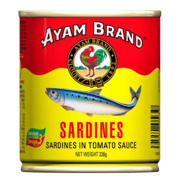 AYAM BRAND SARDINE IN TOMATO 230G (BUFF)  (###)