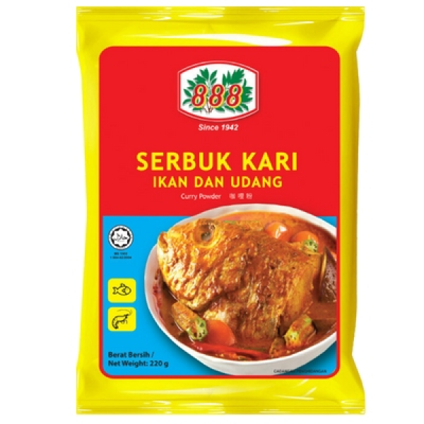888 SERBUK KARI 220G IKAN