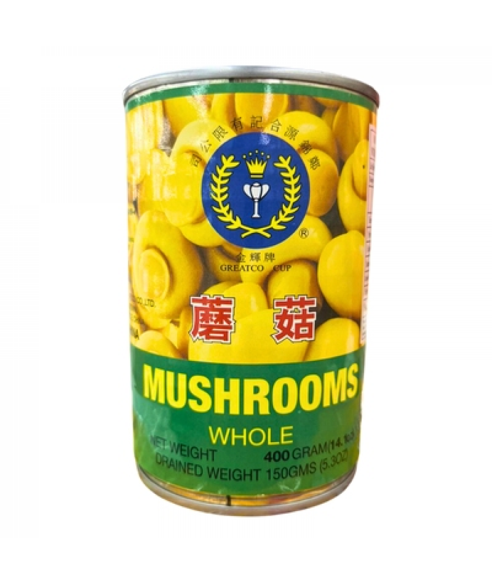 GREATCO CUP WHOLE MUSHROOMS 400G