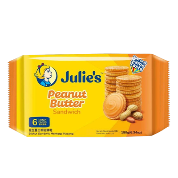 JULIE'S SANDWICH 180G PEANUT BUTTER (###)