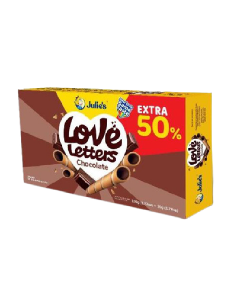 JULIE'S LOVE LETTERS 100G CHOCOLATE EXTRA 50%