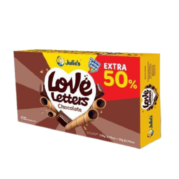 JULIE'S LOVE LETTERS 100G CHOCOLATE EXTRA 50%