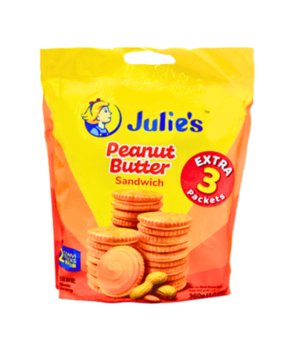 JULIE'S SANDWICH 360G PEANUT BUTTER 