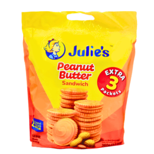 JULIE'S SANDWICH 360G PEANUT BUTTER 