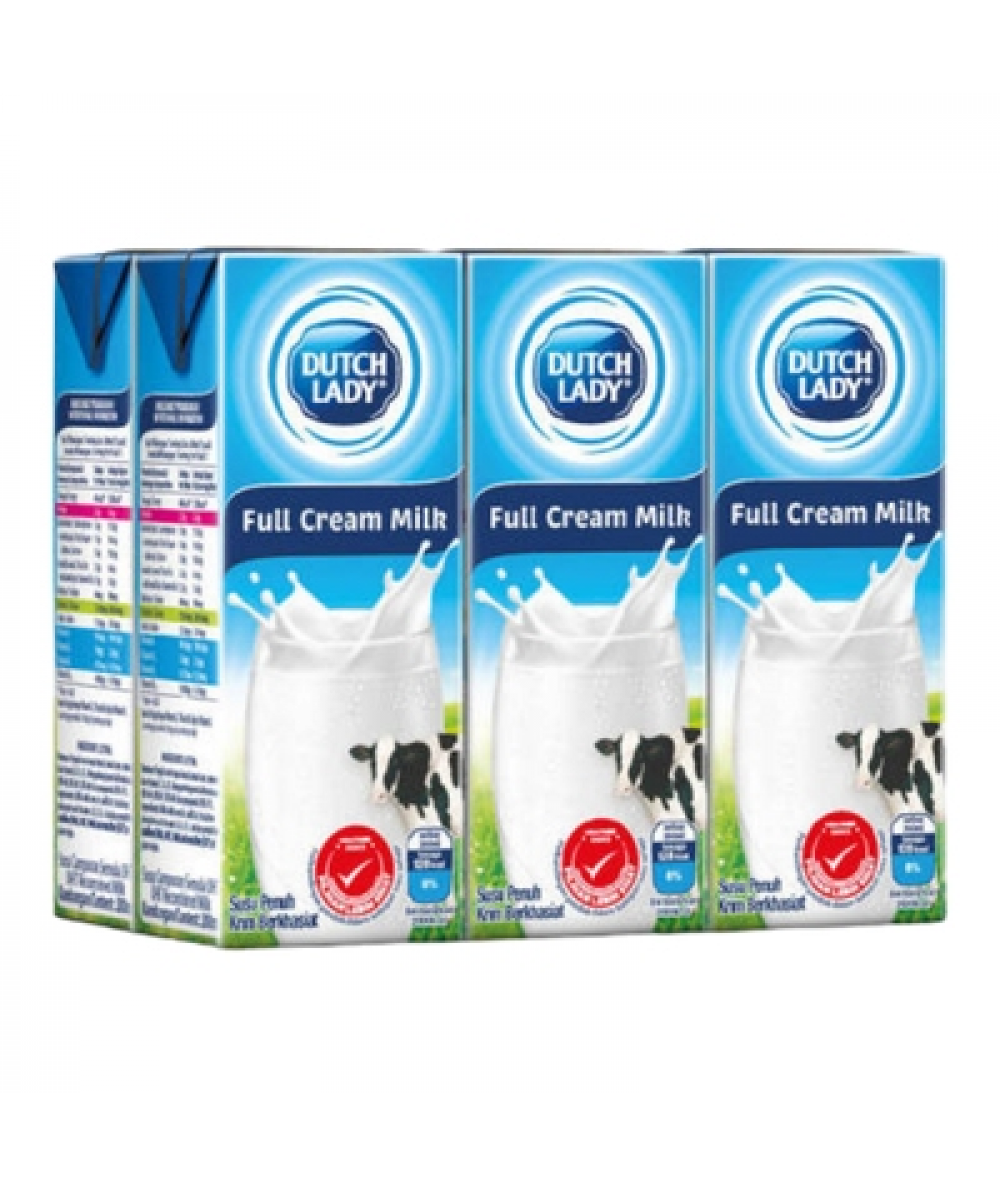 DUTCH LADY UHT MILK 200ML*6 FULL CREAM