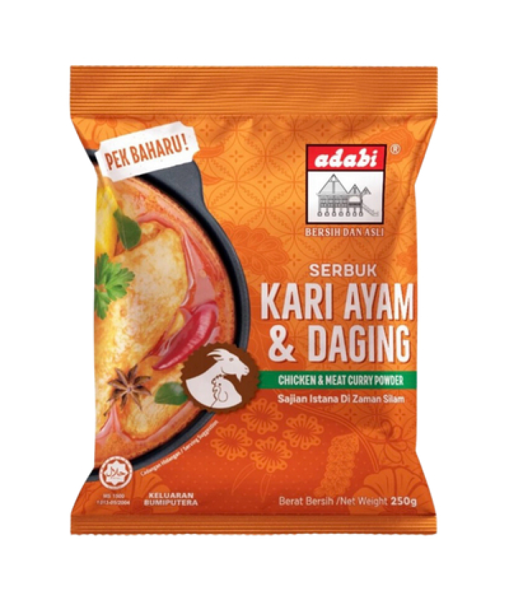 ADABI SERBUK KARI AYAM DAN DAGING 250G 