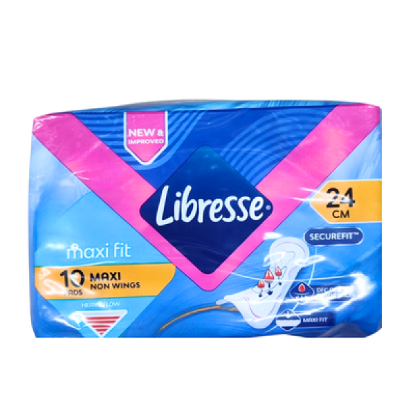 LIBRESSE MAXI 10'S 24CM NON WINGS 