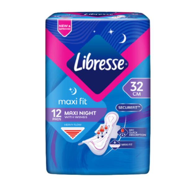 LIBRESSE MAXI NIGHT 12'S 32CM WINGS 