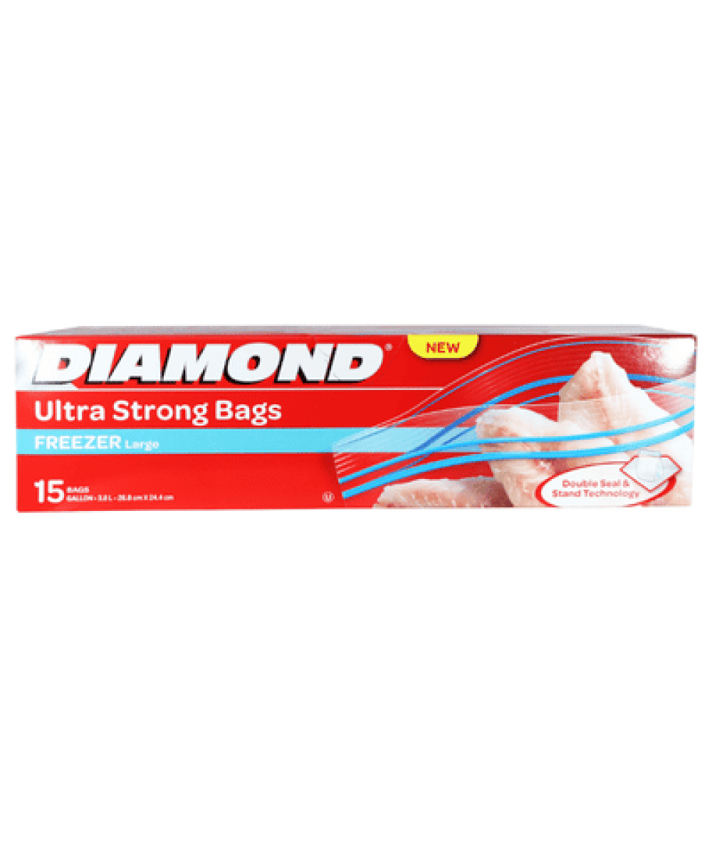 DIAMOND ZIPPER BAGS FREEZER L 15'S