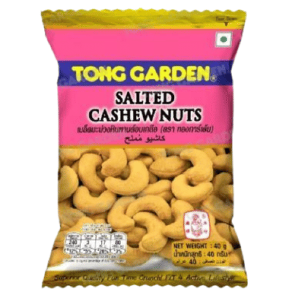 TONG GARDEN CASHEW NUTS 40G SALTED 