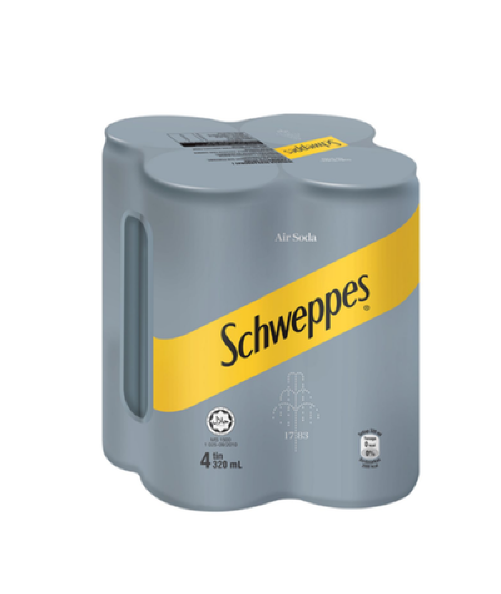 SCHWEPPES 320ML*4 SODA WATER