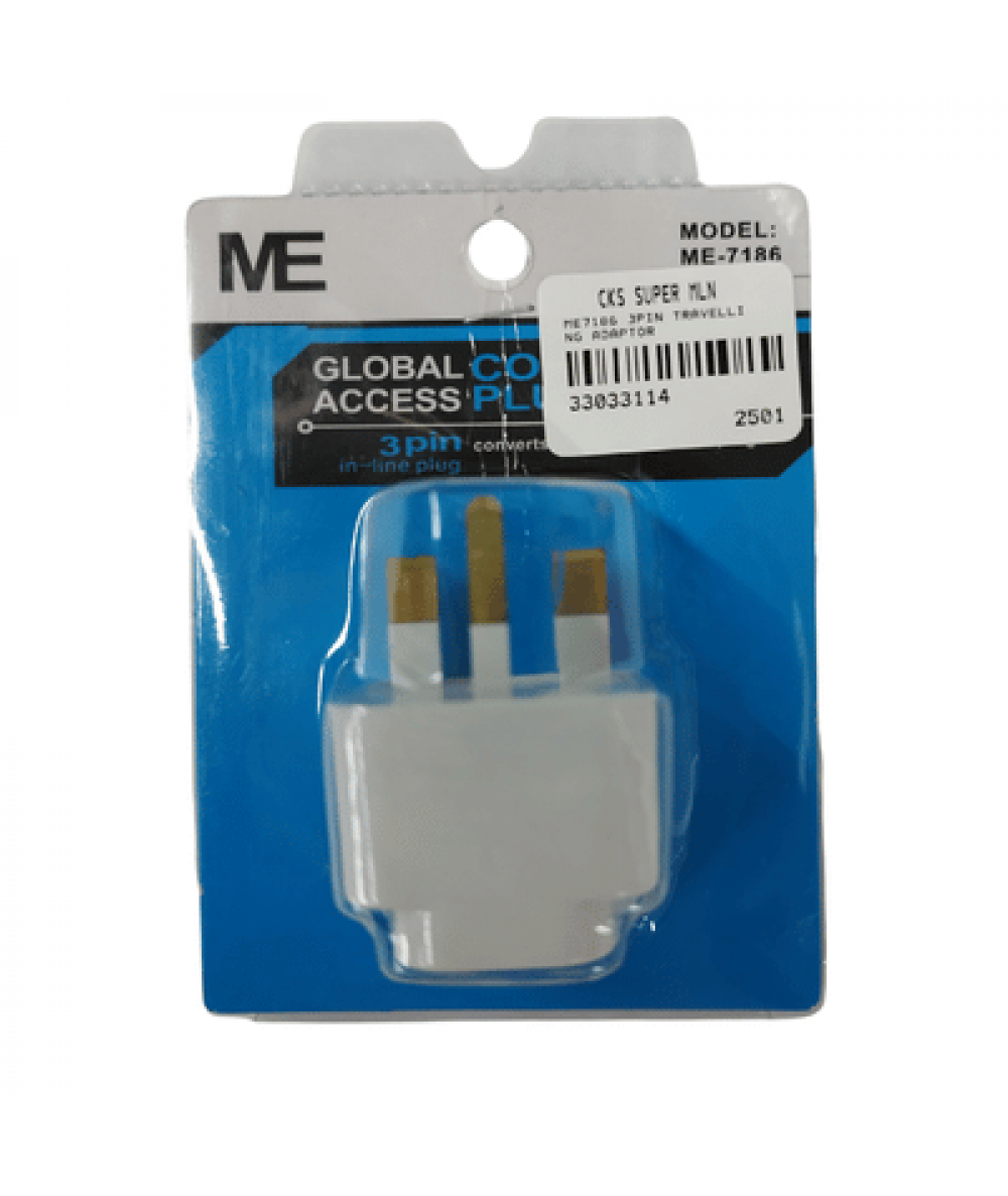 ME-7186 3PIN TRAVELLING ADAPTOR