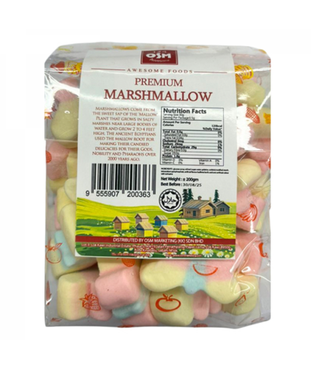 OSM PREMIUM IMPORTED ASSORTED MARSHMALLOW 200G