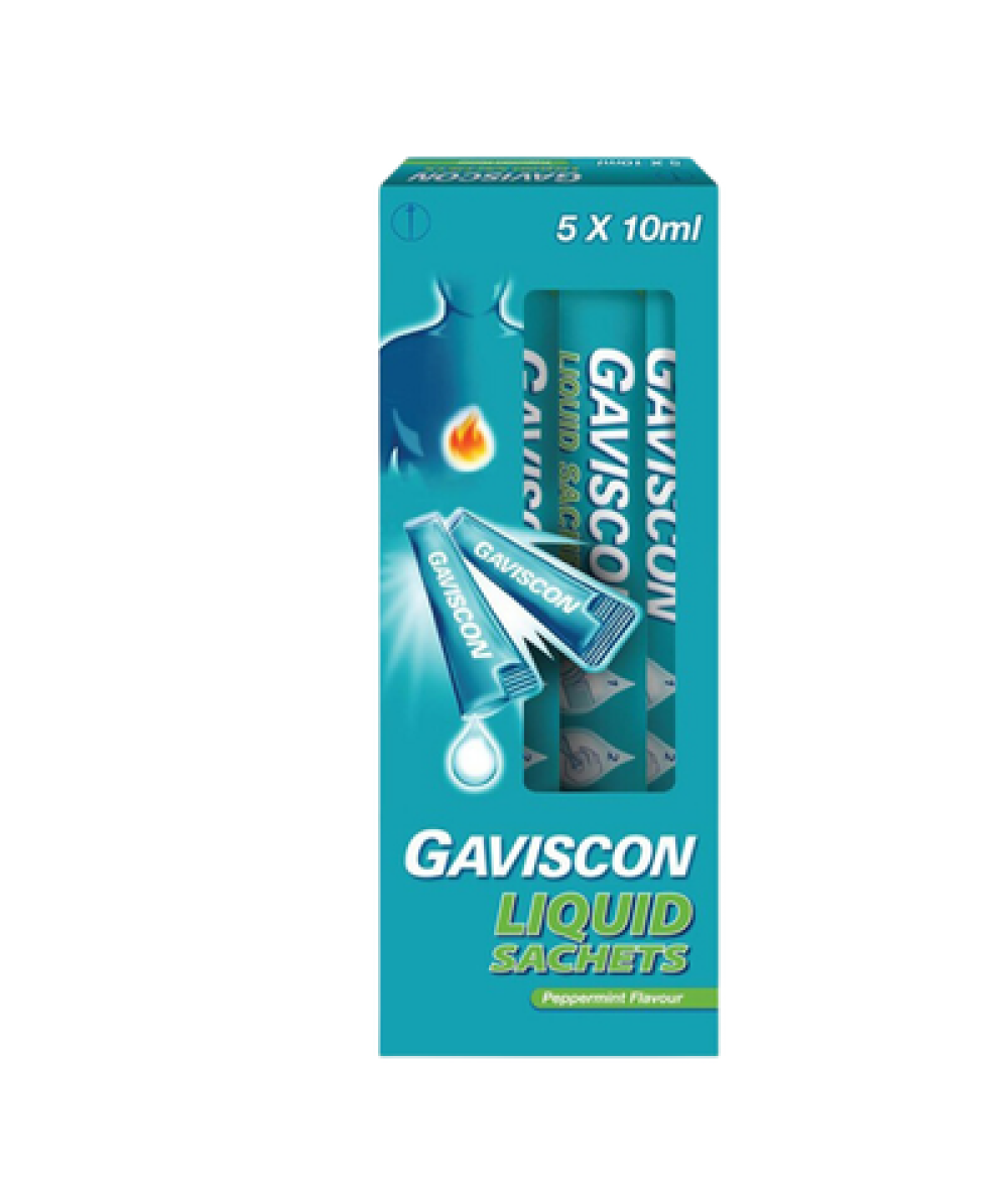 GAVISCON LIQUID 10ML PEPPERMINT (SACHET)