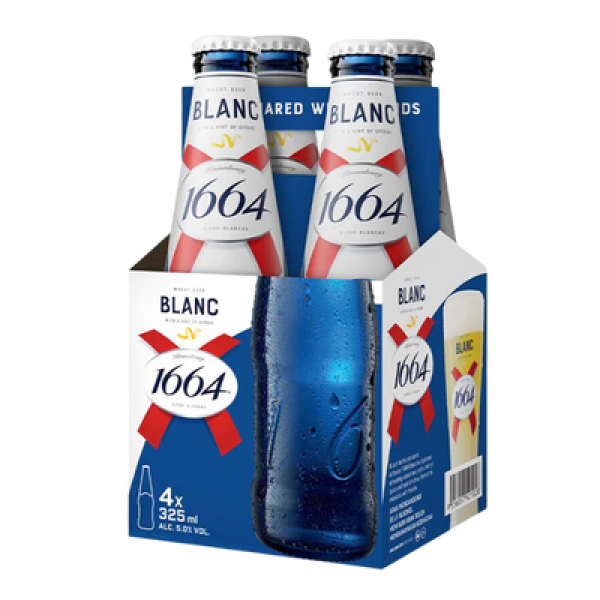 KRONENBOURG BLANC 1664 325ML*4 (PINT)