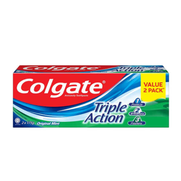 COLGATE TRIPLE ACTION 175G*2 ORIGINAL MINT  (###)