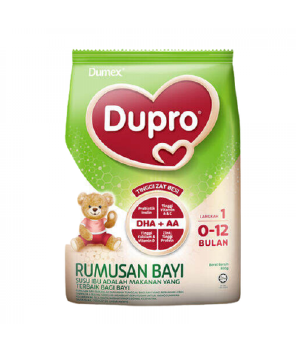 DUPRO 1 INFANT FORMULA 850G 0-12 BULAN