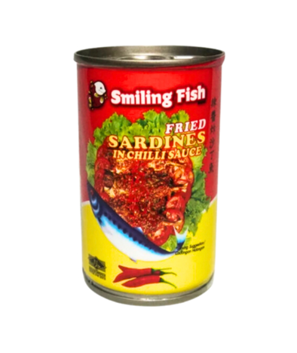 SMILING FISH FRIED SARDINES IN CHILLI 155G  (###)