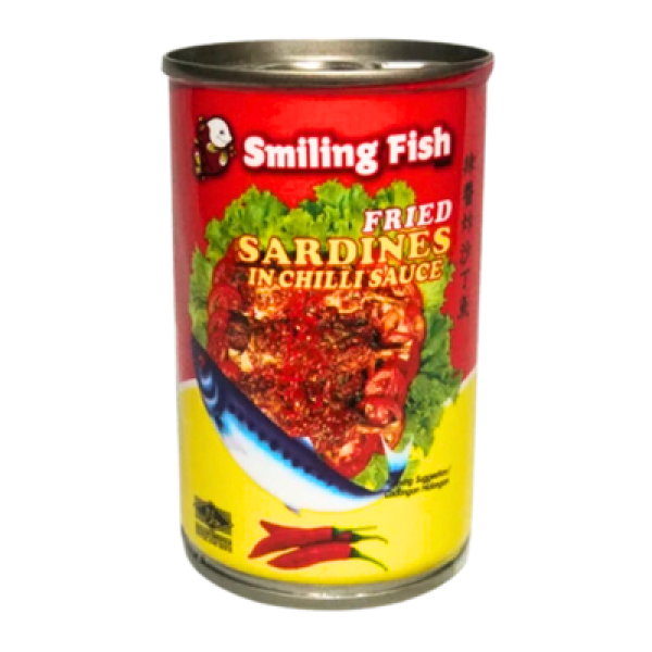 SMILING FISH FRIED SARDINES IN CHILLI 155G  (###)