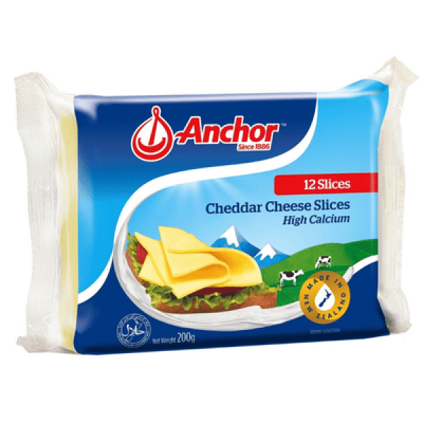 ANCHOR CHEESE SLICE 12'S 200G
