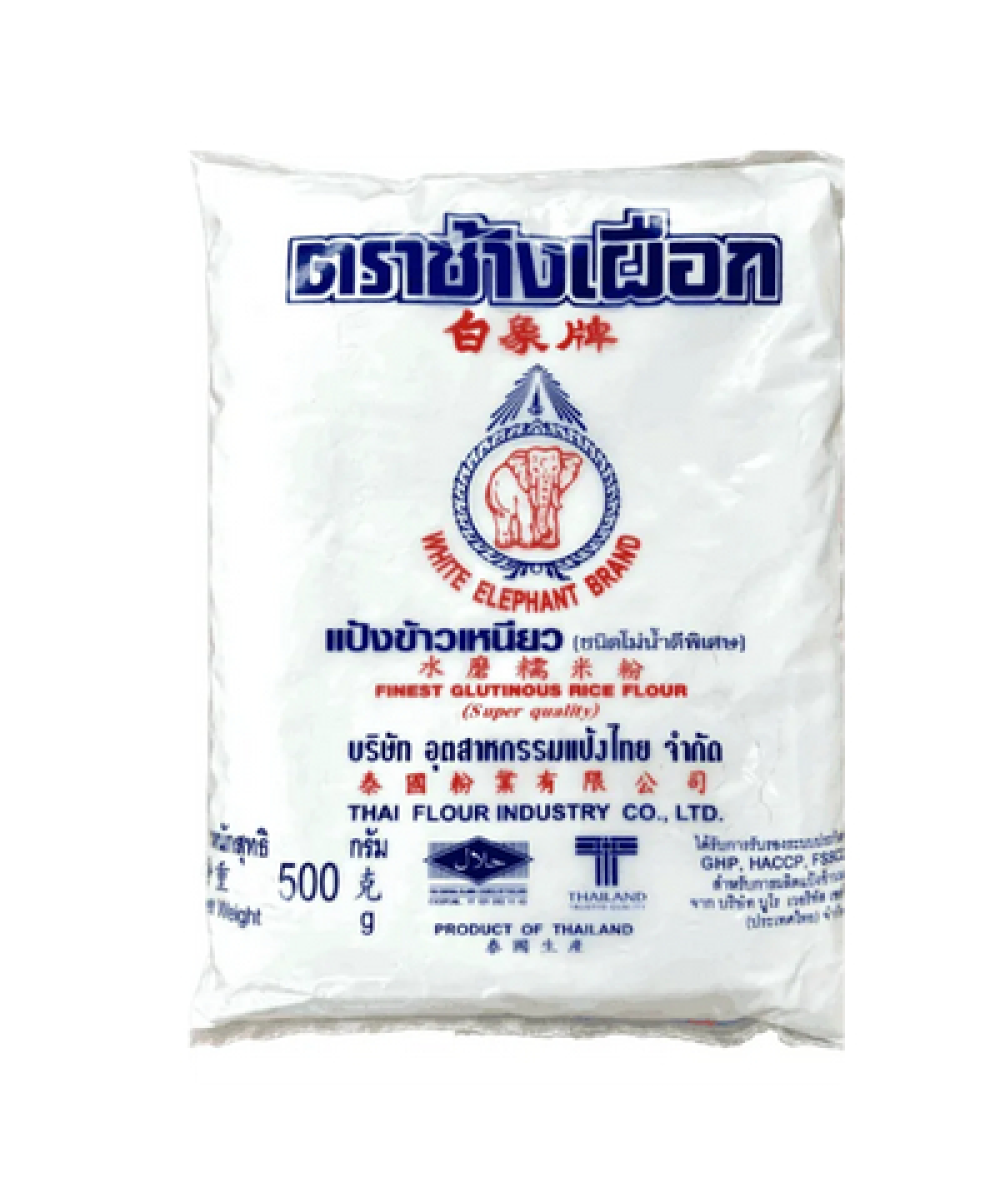 WHITE ELEPHANT GLUTINOUS RICE FLOUR 500G WHITE ELEPHANT GLUTINOUS RICE FLOUR 500G