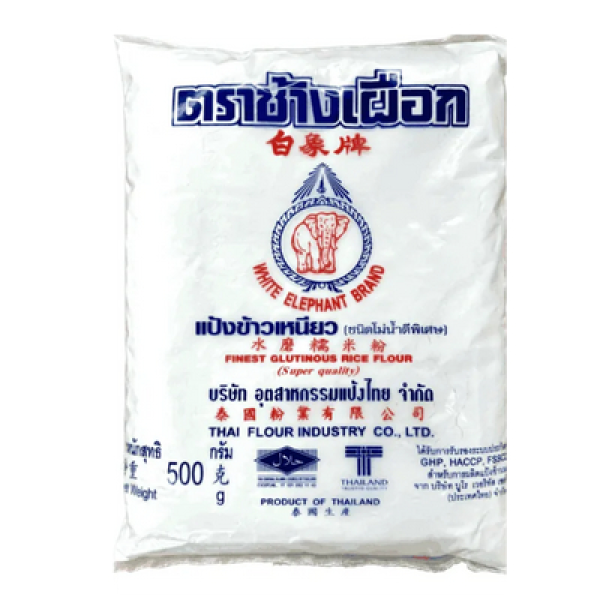 WHITE ELEPHANT GLUTINOUS RICE FLOUR 500G 