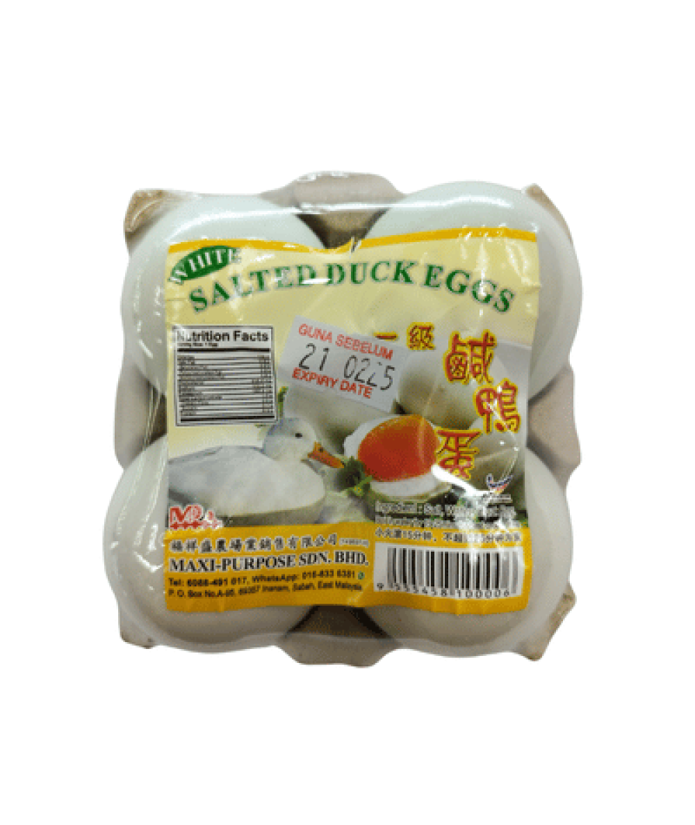 MAXI-PURPOSE WHITE SALTED DUCK EGGS 4'S