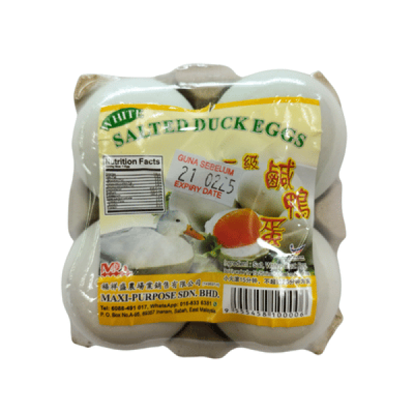 MAXI-PURPOSE WHITE SALTED DUCK EGGS 4'S