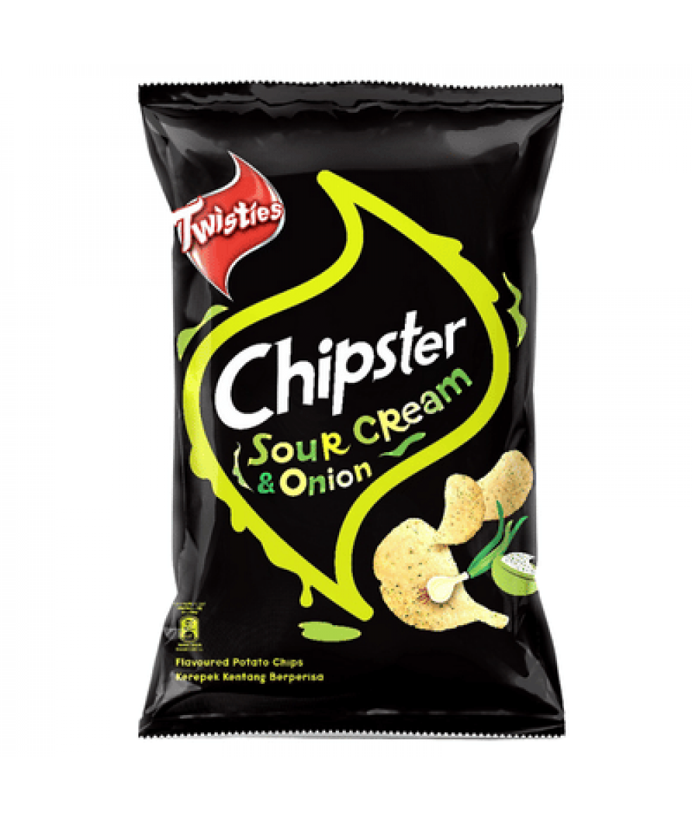 TWISTIES CHIPSTER 130G S/CREAM & ONION