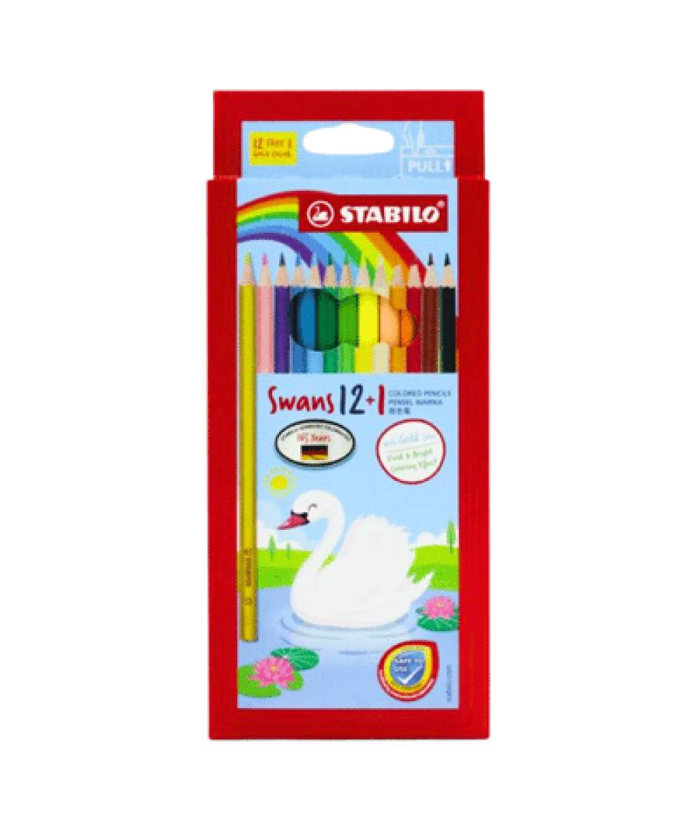 STABILO SWANS COLOUR PENCIL LONG 1870S/13COL/S.S