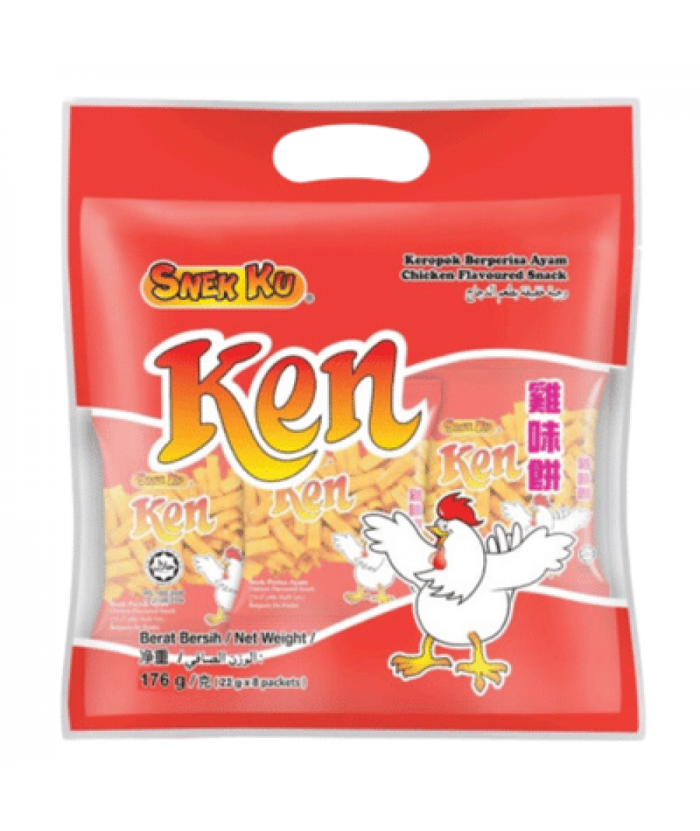 SNEK KU SNACKS 22G*8 KEN KEN CHICKEN FLAVOUR