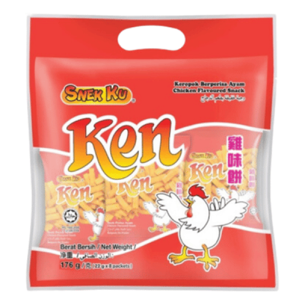 SNEK KU SNACKS 22G*8 KEN KEN CHICKEN FLAVOUR