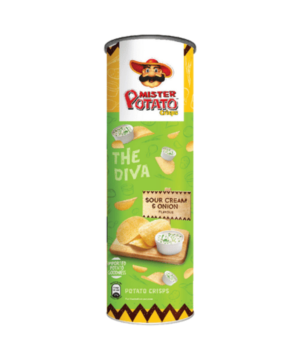 MISTER POTATO CRISPS 125G SOUR CREAM