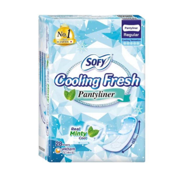 SOFY COOLING FRESH PANTYLINER 155MM 28'S