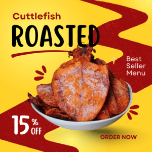 BLUEBEAN ROASTED CUTTLEFISH EKOR 32G