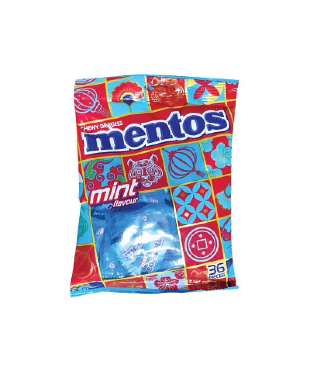 Mentos Pouch Bag Mint 36s