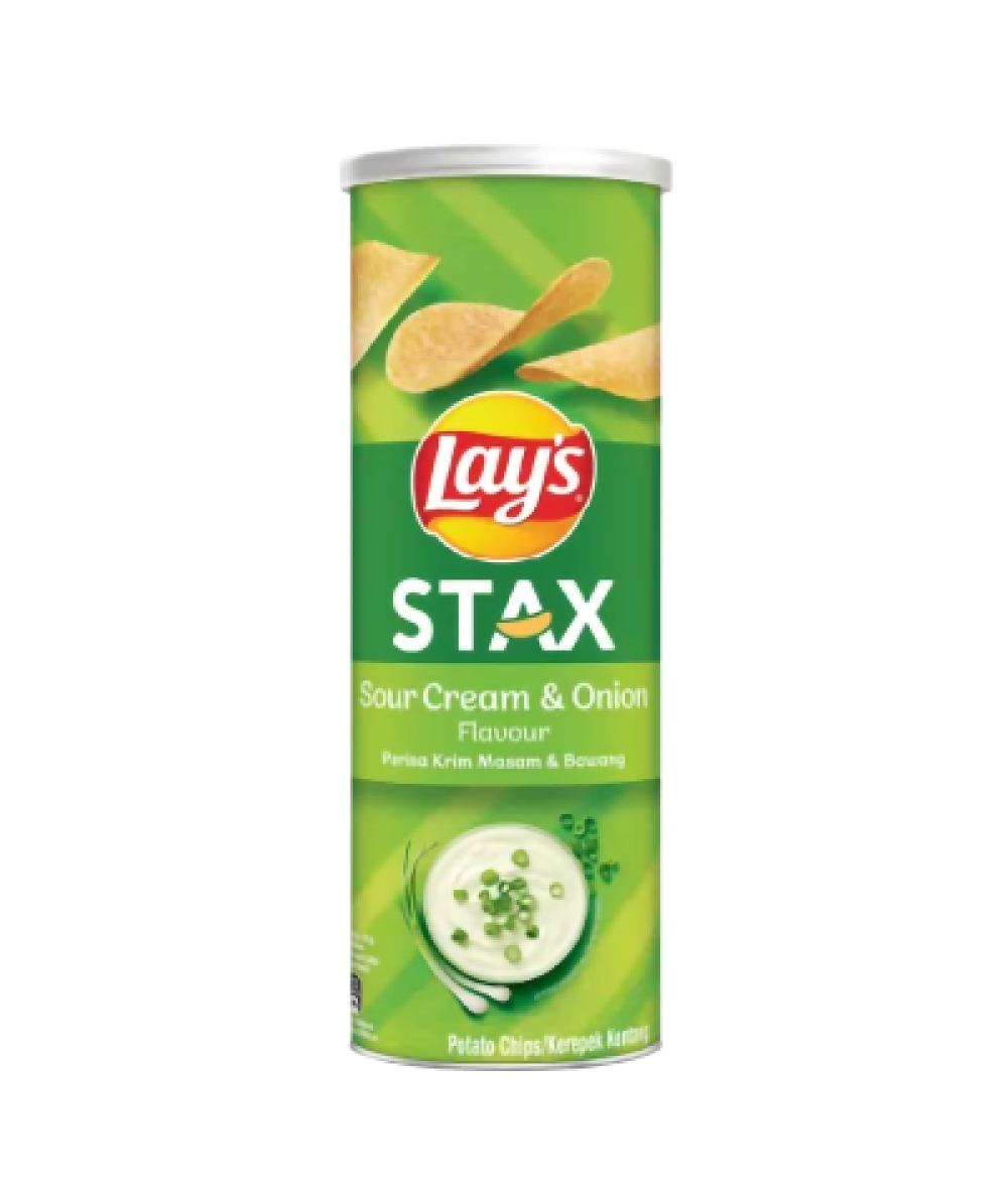 *Lays's Stax M Sour Cream & Onion Flv 105g