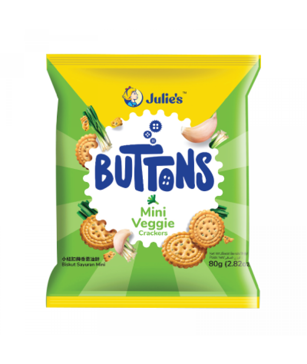 *Julie's Button Mini Veggie Crackers 80g