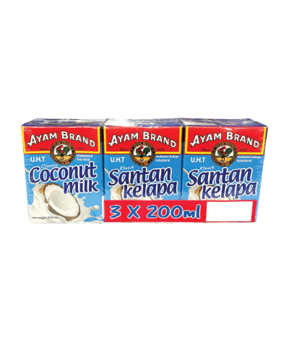 *AB Santan Milk 200ml*3's