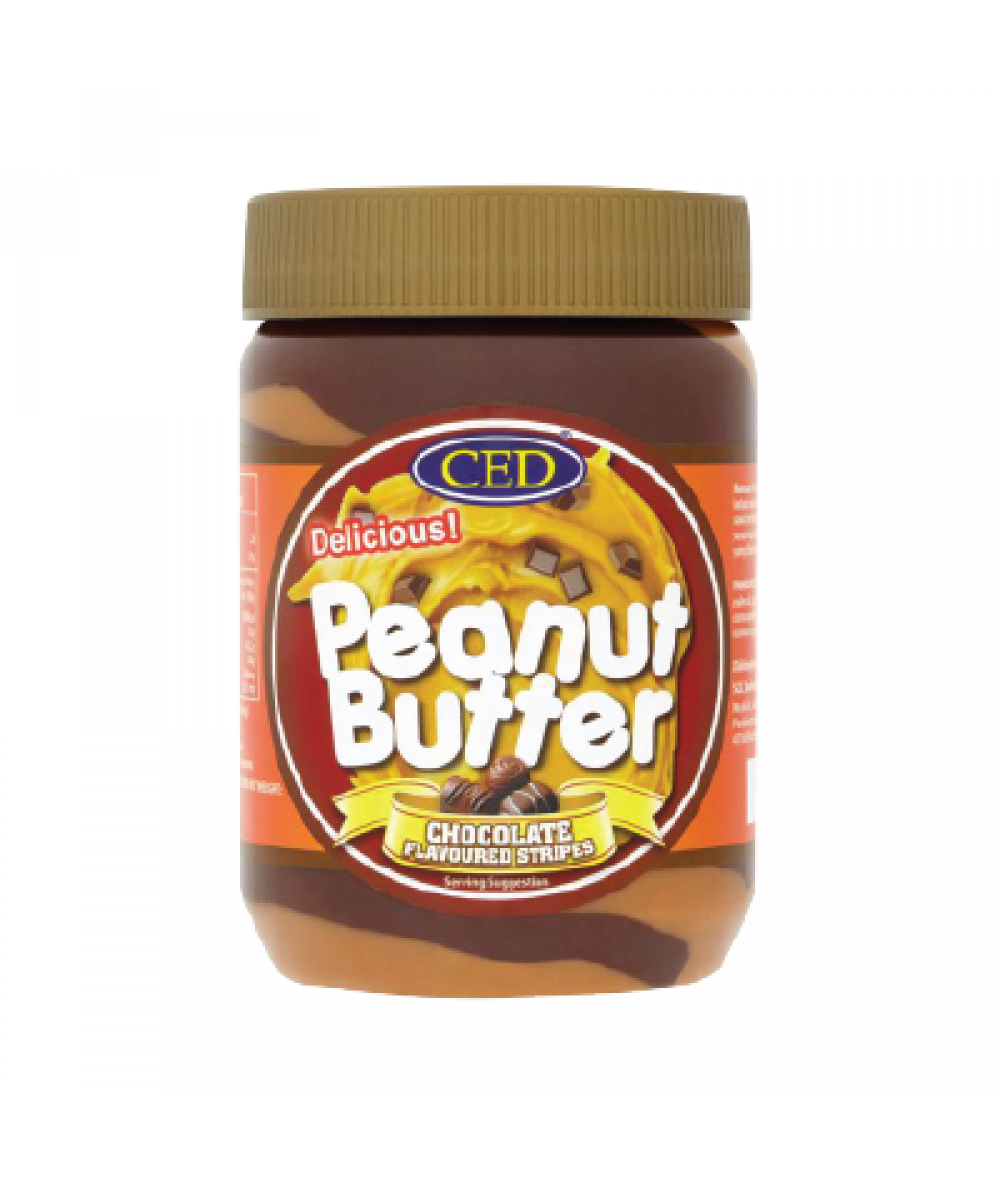 CED Peanut Butter Chocolate Stripes 500g