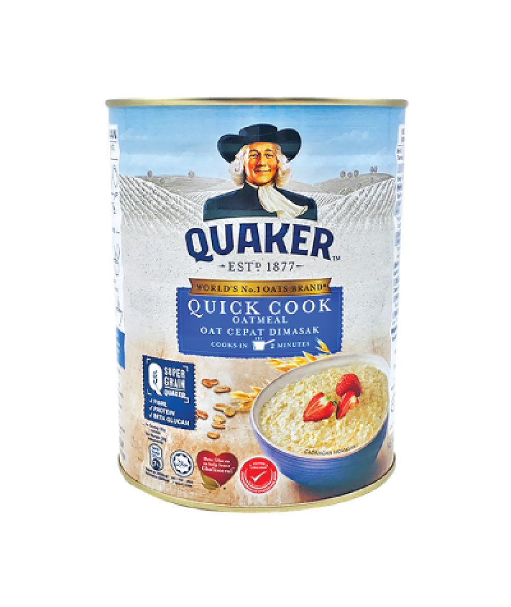 *Quaker Oatmeal Quick Cook Blue Tin 800g