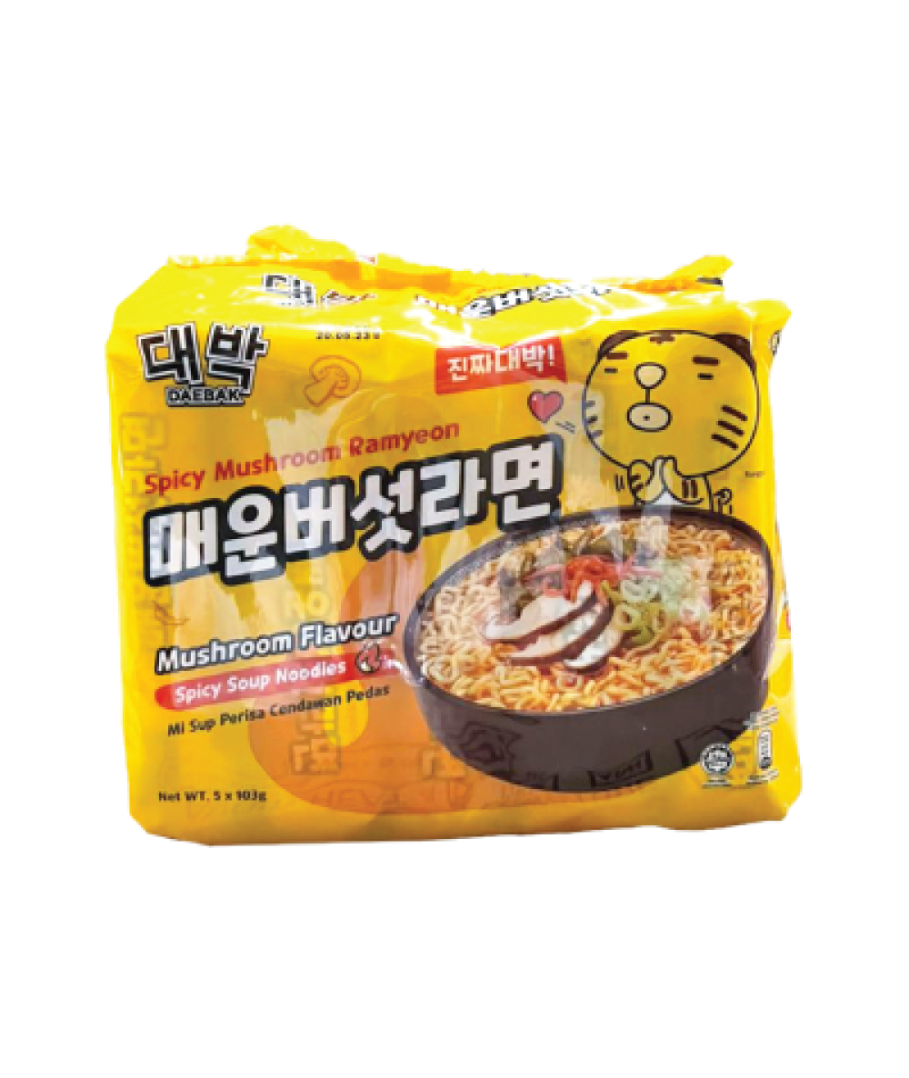 *Daebak Mushroom Yukgaejang Noodle(特辣香菇)103g*5