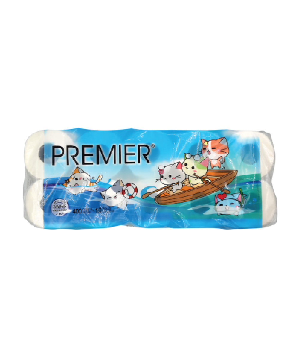 Premier 3Ply Pulp Toilet Roll 10s